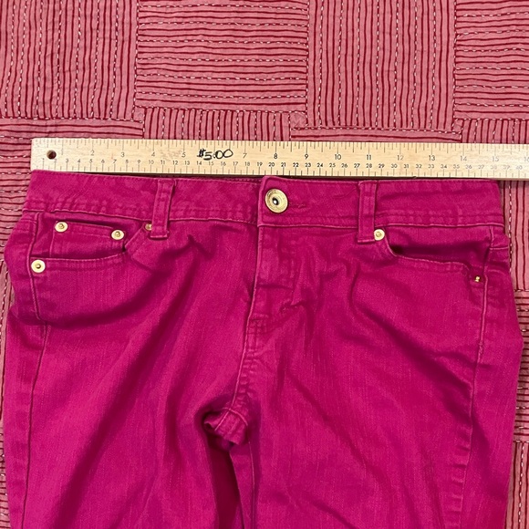 g21 women’s size 9 waist 30.5” inseam 30.75” rise 7.75” bright Pink Denim Jeans - Picture 8 of 12